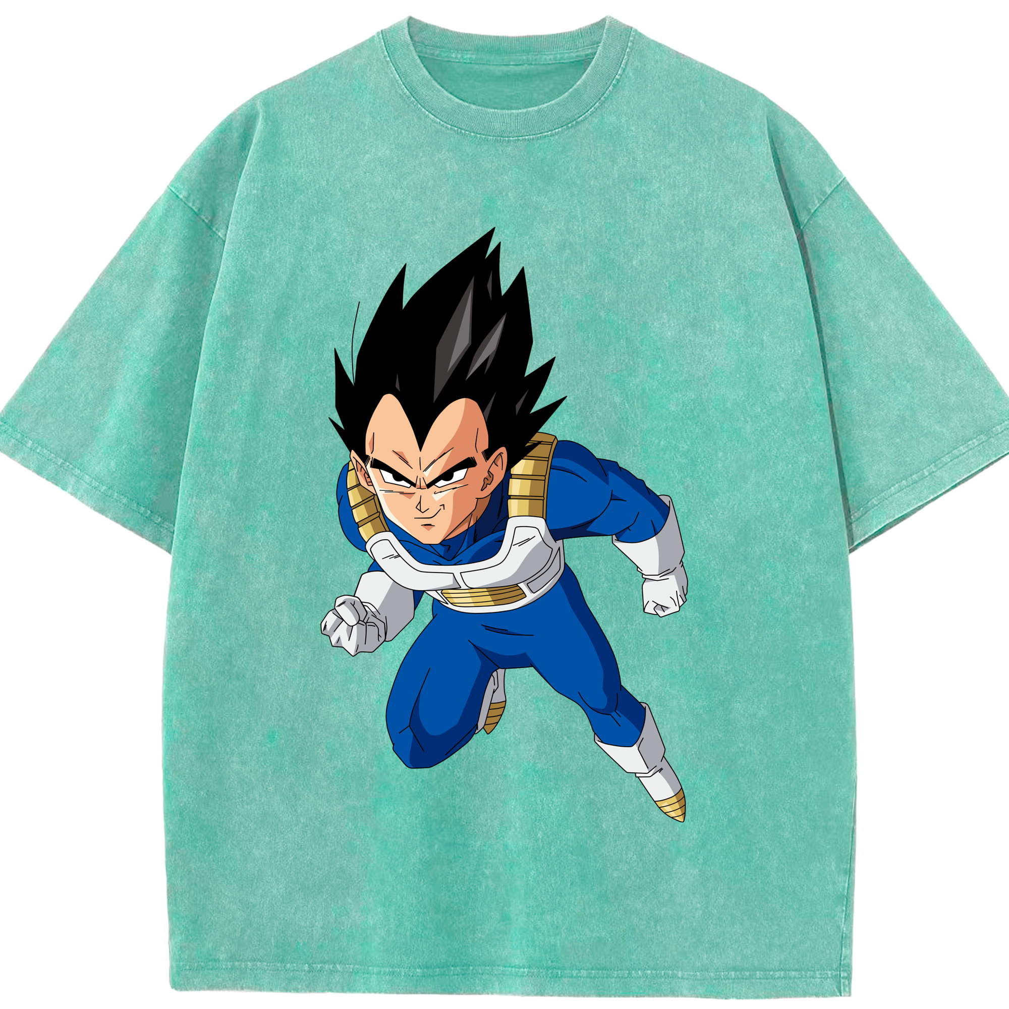 （画像用） ドラゴンボール ベジータ四世（Bejīta Yonsei）DRAGON BALL Vegeta IV 綿100% ヴィンテージ風 半袖Tシャツ（フロントプリント）